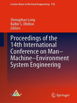 cover image of Proceedings of the 14th International Conference on Man-Machine-Environment System Engineering